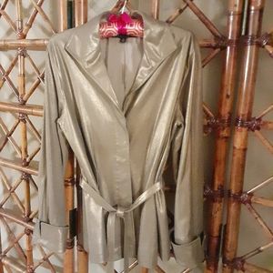 Gold leather Lafayette 148 jacket